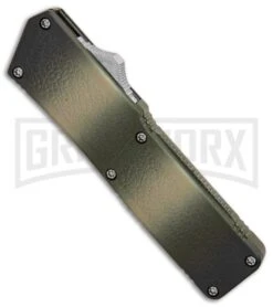 Lightning Camo D/A OTF Automatic Knife - Two-Tone Plain -Grindworx Lightning Camo DA Two Tone Plain BP 30356 er spine large