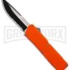 Lightning Orange D/A OTF Automatic Knife - Two-Tone Serr 2 Lightning Orange D/A OTF Automatic Knife - Two-Tone Serr -Grindworx Lightning Orange DA Two Tone Serr BP 30328 er large