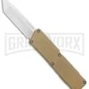 Lightning Tan D/A OTF Automatic Knife - Tanto Satin