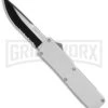 Lightning White D/A OTF Automatic Knife - Two-Tone Serrated 4TH18 -Grindworx Lightning White DA Two Tone Serr BP 30331 er large