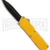 Lightning Yellow D/A OTF Automatic Knife - Black Dagger -Grindworx Lightning Yellow DA Black Dagger BP 27473 er large
