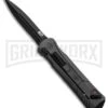 M&P Spring Assisted Black OTF Spear Point Knife - Black Plain