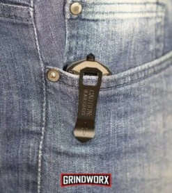 Smith & Wesson Spring Assisted Finger Actuator Tanto OTF Knife - Black Serr -Grindworx MP OTF Spring Assisted Spear Point Knife Gray Black BHQ 80731 kp in pocket web large 2