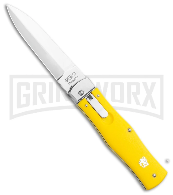 Mikov 241 Predator ABS Yellow Automatic Lever Lock Knife - Polish Plain -Pocket 3 Mikov 241 Predator ABS Yellow Automatic Lever Lock Knife - Polish Plain -Pocket
