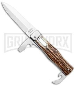 Mikov 241 Predator Light Stag Multi-Tool Automatic Knife (3.7" Polish)