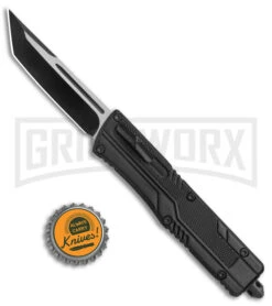 Cytron OTF Textured Black Automatic Tanto Knife - Two-Tone Plain -Grindworx New Style OTF Auto Textured Half Grid Scales Tanto TT GX 38536 jr bottlecap 2 large
