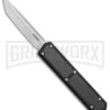 No Limit Knives Fer-De-Lance Black OTF Automatic Knife - Tanto Satin Plain
