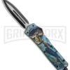 Rumble Black OTF Auto Knife Dagger Air Force Skull Graphic - 2-Tone Plain -Grindworx Rumble Black OTF Auto Dagger Air Force Skull Graphic TT GX 38041 jr large