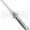 SKM/AB 9" White Acrylic Automatic Stiletto Knife - Satin Kris