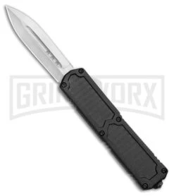 Titan Black D/A OTF Sim Carbon Fiber Automatic Knife - Dagger Satin Plain