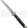 A.G.A. Campolin 11" Maltese Cross Stiletto Ebony Automatic Knife - Bayonet