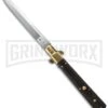 AGA Campolin 13" Italian Frosolone Ebony Wood Automatic Knife - Bayonet 2 AGA Campolin 13" Italian Frosolone Ebony Wood Automatic Knife - Bayonet -Grindworx aga 13in ebony pick single brass boist cm large