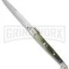 A.G.A. Campolin 9" Sicilian Brazilian Horn Picklock Automatic Knife - Bayonet -Grindworx aga sicilian braz pick cm large