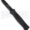AKC 777 Blackfinger Tactical Black OTF Automatic Knife - Dagger Black Plain 1 AKC 777 Blackfinger Tactical Black OTF Automatic Knife - Dagger Black Plain -Grindworx akc 777 blackfinger tactical large
