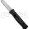 AKC 777 Blackfinger Black OTF Automatic Knife - Flat Grind Satin Plain -Grindworx akc blackfinger black satin large