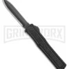AKC F-20 Black D/A OTF Automatic Knife - Dagger Black Plain -Grindworx akc f 20 da otf auto black aluminum black dagger BHQ 177898 jr large 1