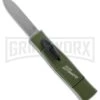 AKC Minion Concord Green OTF Automatic Knife - Flat Grind Polish Plain -Grindworx akc minion NATO flat large