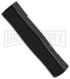 AKC Minion Concord Black/White OTF Automatic Knife - Dagger Satin Plain -Grindworx akc minion black white satin dagger side cm large