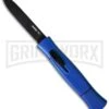 AKC 077 Blue OTF Automatic Knife - Black Flat