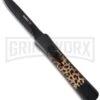 AKC Concord Leopard OTF Automatic Knife - Dagger Black Plain