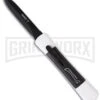 AKC Concord White/Black OTF Automatic Knife - Dagger Black Plain