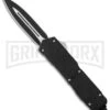 Night Owl Dagger D/A OTF Automatic Knife - Black Plain -Grindworx bladeplay otf hk87311 cm large