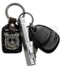 Firecracker Mini Silver D/A OTF Automatic Knife - Drop Point Two Tone -Grindworx bladeplay otf t279933 3 ref cm large