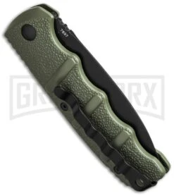 Boker Kalashnikov Dagger OD Green Automatic Knife - Black Plain -Grindworx boker kalashnikov 01kals bhq1 side cm large
