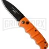 Boker Kalashnikov Orange Automatic Knife - Black Plain -Grindworx boker kalashnikov 01kals10n cm large