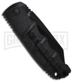 Boker Kalashnikov Black Automatic Knife - Wharncliffe Black Plain -Grindworx boker kalashnikov 01kals74f back large
