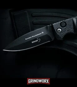 Boker Kalashnikov Black Automatic Knife - D2 Dagger Smokewash Plain -Grindworx boker kalashnikov dagger black sw BHQ 25999 dl large