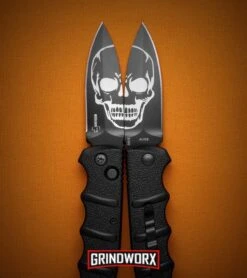 Boker Kalashnikov Skull Black Automatic Knife - Dagger Black Plain -Grindworx boker kalashnikov skull dagger blk BHQ 48870 dl large 1