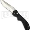 Top-Tech Black Automatic Knife - Satin Serr -Grindworx bp automatic top tech large 1