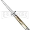 Frank B. 11" Italian Stiletto Swinguard Honey Horn Automatic Knife - Dagger