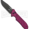 Kershaw Emerson Launch 5 Purple Automatic Knife - Black Plain