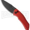 Kershaw Launch 1 Red Aluminum Automatic Knife - Blackwash Plain