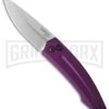 Kershaw Launch 2 Purple Aluminum Automatic Knife - Stonewash Plain -Grindworx kershaw launch auto 2 sw purple cm large