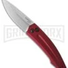 Kershaw Launch 2 Red Aluminum Automatic Knife - Stonewash Plain -Grindworx kershaw launch auto 2 sw red cm large