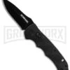 Schrade Mini Extreme Survival Black Automatic Knife - Black Plain -Grindworx schrade sc60mb mini spear point black large