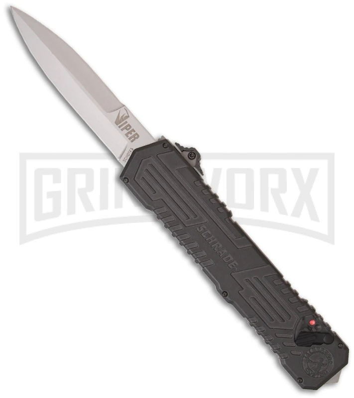 Schrade Viper SCHOTF3 OTF Assisted Opening Knife - Bead Blast Plain 3 Schrade Viper SCHOTF3 OTF Assisted Opening Knife - Bead Blast Plain