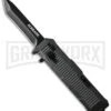 Schrade SCHOTF8TB Viper OTF Black Aluminum Assisted Knife - Tanto Black Plain -Grindworx schrade schotf8tb cm large