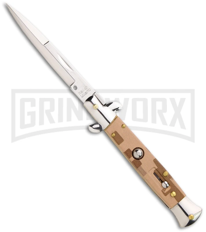 9" Anomaly Stiletto Tactical Digi Camo Automatic Knife - Bayonet 3 9" Anomaly Stiletto Tactical Digi Camo Automatic Knife - Bayonet